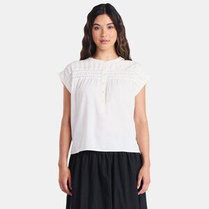Pintuck Blouse, White